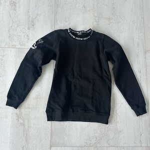 Black Cotton Krew Hipster Kid’s Sweatshirt